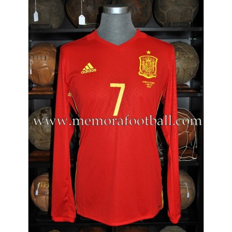 "MORATA" Spain vs Colombia 07-06-2017 match worn shirt