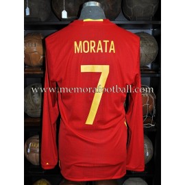 "MORATA" Spain vs Colombia 07-06-2017 match worn shirt