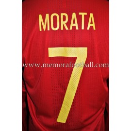 "MORATA" Spain vs Colombia 07-06-2017 match worn shirt