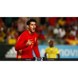 "MORATA" Spain vs Colombia 07-06-2017 match worn shirt