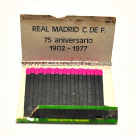 Caja de cerillas del 75 Aniversario Real Madrid CF 1902-1972 