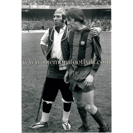 "JOHAN CRUYFF" FC Barcelona 1970s fotografía de gran tamaño