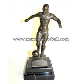 A spelter figure of a footballer 1930s Germany 