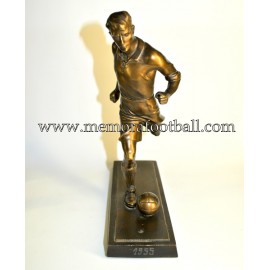 A spelter figure of a footballer 1955 Germany 