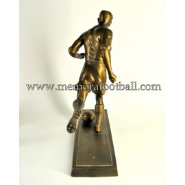 A spelter figure of a footballer 1955 Germany 