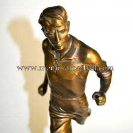 A spelter figure of a footballer 1955 Germany 