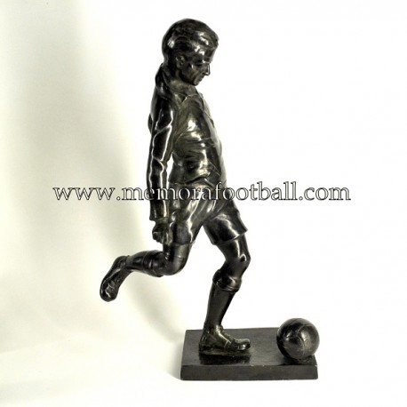 A spelter figure of a footballer 1920-30 United Kingdom