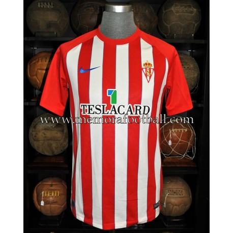 "ALEX BERGANTIÑOS" Sporting de Gijón 13-01-2018 vs Sporting de Gijón match worn shirt