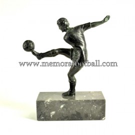 A spelter figure of a footballer c.1960 France