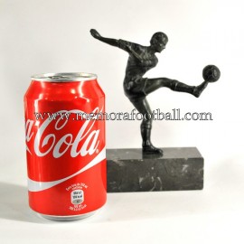 A spelter figure of a footballer c.1960 France