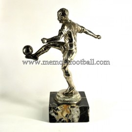 A spelter figure of a footballer c.1950 