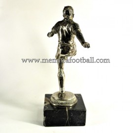 A spelter figure of a footballer c.1950 