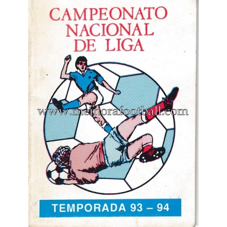 Spanish League 1ª, 2ª y 3ª Division 1993-1994 football calendar