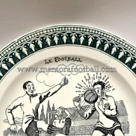 Plato de cerámica "LE FOOTBALL"  Francia 1930s