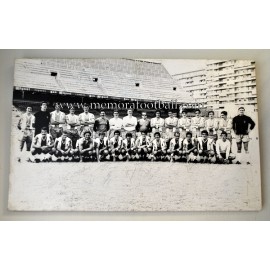 Foto firmada y dedicada de la plantilla del RCD Español 1972-73