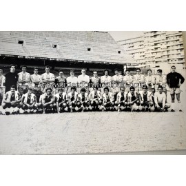 Foto firmada y dedicada de la plantilla del RCD Español 1972-73