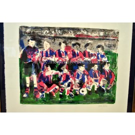 "BLAUGRANA" Lithography of Vives Fierro, Spain 1991