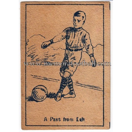 Cromo de cigarrillos serie Popular Footballers titulado "A Pass From Left"