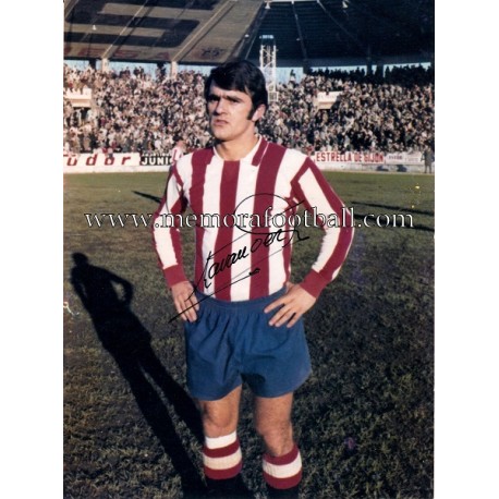 Fotografía autografiada de Lavandera  (Sporting de Gijón) 1970-71