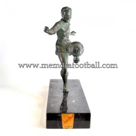 A spelter figure of a footballer c.1950 France