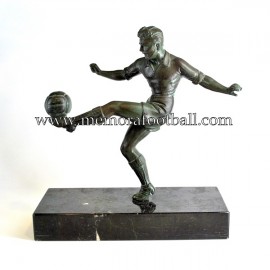 A spelter figure of a footballer c.1950 France