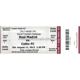 Real Madrid CF vs Celtic FC 11/08/2012 ticket