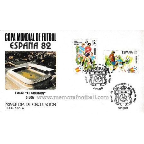 Estadio "El Molinón" Gijón. FIFA World Cup 1982 official envelope