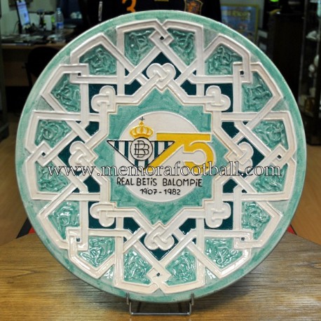 75th Anniversary of Real Betis Balompié 1907-1982 ceramic plate