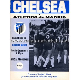 Programa del partido Chelsea v Atlético de Madrid 11-12-1979 