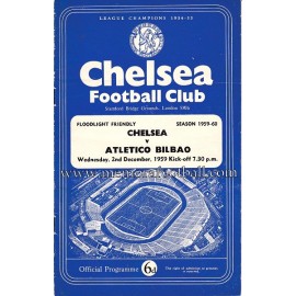 Programa del partido Chelsea v Atlético de Bilbao 02-12-1959
