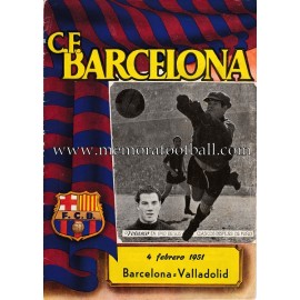 CF Barcelona vs Valladolid 04-02-1951 Official programme