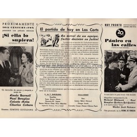 Programa CF Barcelona vs Valladolid 04-02-1951