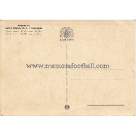 Tarjeta postal de la maqueta del Estadio Nou Camp (FC Barcelona) 1954