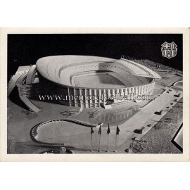 Tarjeta postal de la maqueta del Estadio Nou Camp (FC Barcelona) 1954