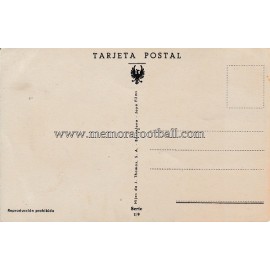 Tajeta postal de "CÉSAR" CF Barcelona campeón de liga 1947-48-49 