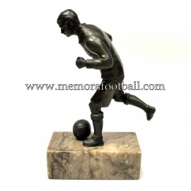 A spelter figure of a footballer 1920s Germany