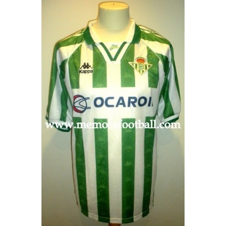 "IVÁN PÉREZ" Real Betis Balompié 1997/1998 Kappa Primera Equipaciónm manga corta, usada en pretemporada o torneo de verano "IVÁN PÉREZ" Real Betis Balompié 1997/1998 Kappa Primera Equipaciónm manga corta, usada en pretemporada o torneo de verano