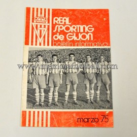 Real Sporting de Gijón vs Hércules, march 1975 newsletter 