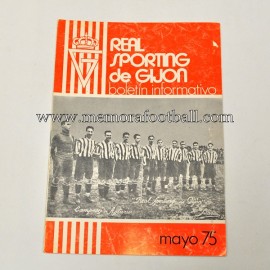 Real Sporting de Gijón vs Real Madrid, may 1975 newsletter 
