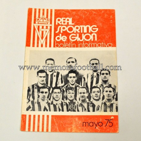 Boletín Informativo Real Sporting de Gijón vs Elche CF mayo 1975