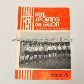 Boletín Informativo Real Sporting de Gijón vs Real Betis mayo 1975