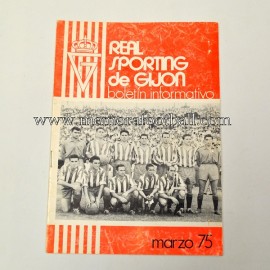 Real Sporting de Gijón vs Atlético de Madrid, march 1975 newsletter 