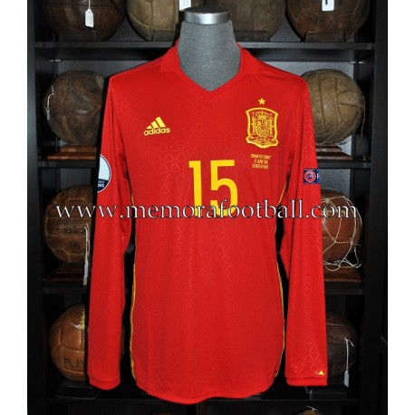 "RAMOS" Spain vs Turkey 17-06-2016 EURO 2016 match worn shirt "RAMOS" Spain vs Turkey 17-06-2016 EURO 2016 match worn shirt
