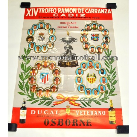 Cartel oficial del Trofeo Ramón de Carranza 1968 