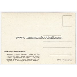 Tarjeta postal firmada de "QUINI" Sporting de Gijón 1972 