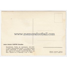 Tarjeta postal firmada de "CASTRO" Sporting de Gijón 1972 