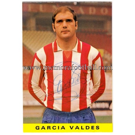 Tarjeta postal firmada de "TATI VALDÉS" Sporting de Gijón 1972 