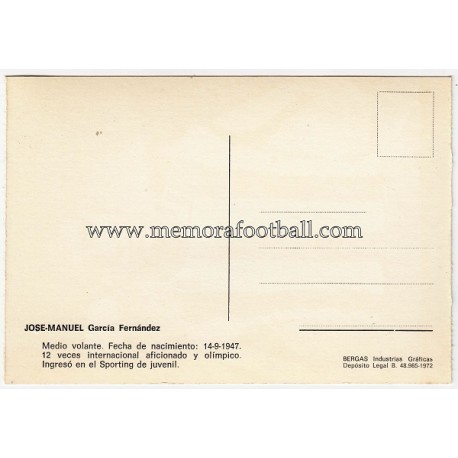 Tarjeta publicitaria JOSÉ FERNÁNDEZ Sporting de Gijón 1990s card