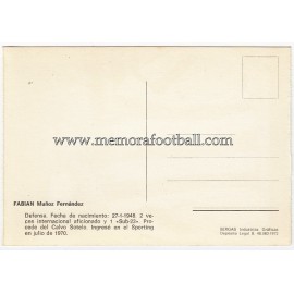 "FABIÁN" Sporting de Gijón 1972 signed postcard