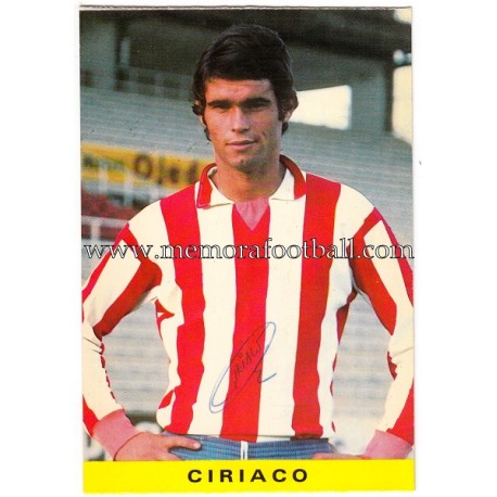 "CIRIACO" Sporting de Gijón 1972 signed postcard